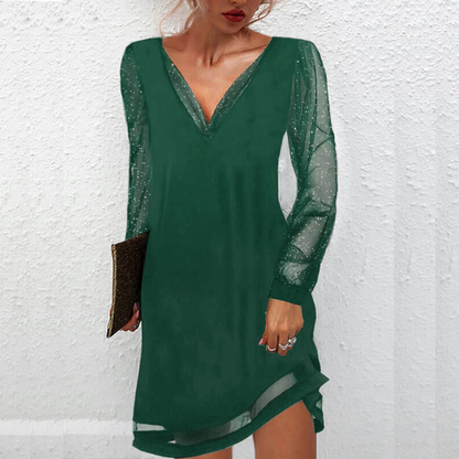 Hivessia™ – Damen Kleid mit Langen Ärmeln
