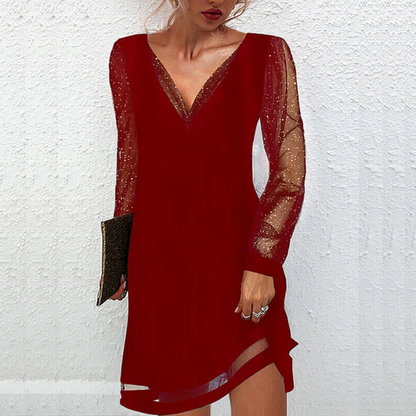 Hivessia™ – Damen Kleid mit Langen Ärmeln