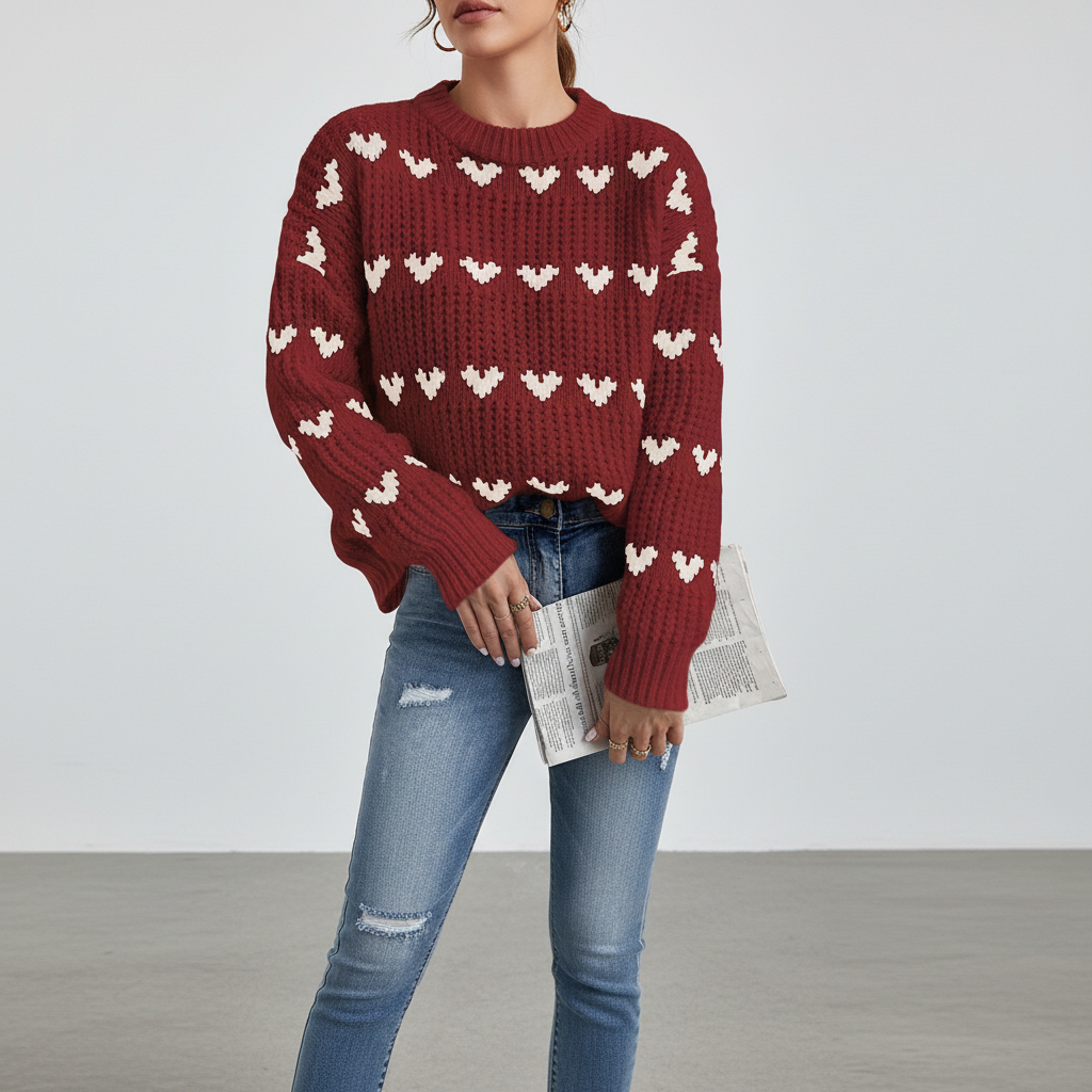 Weicher Hochkragen Pullover Damen