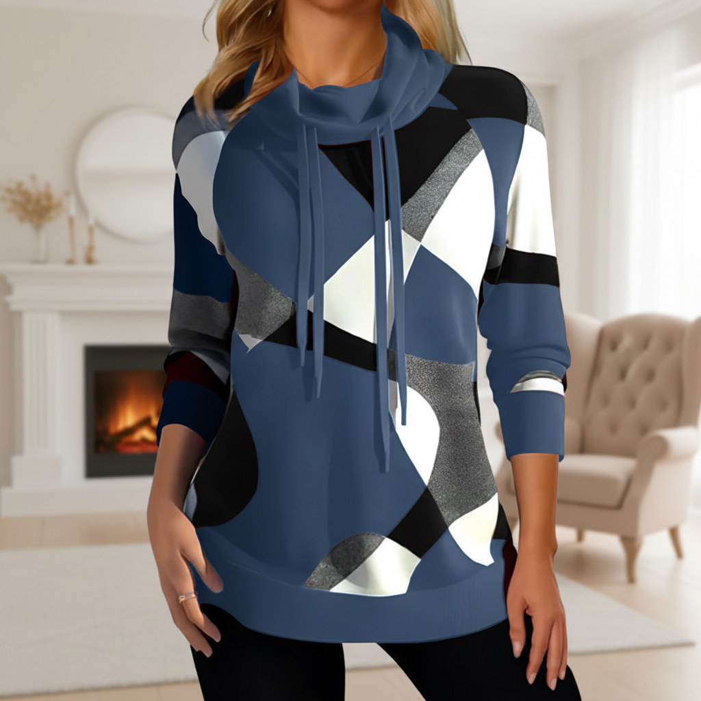 Hochkragenpullover Damen Warm Oversized - Elarova