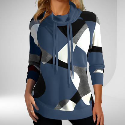 Hochkragenpullover Damen Warm Oversized
