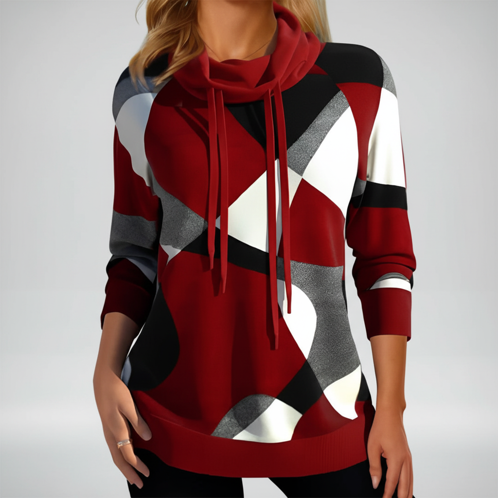 Hochkragenpullover Damen Warm Oversized