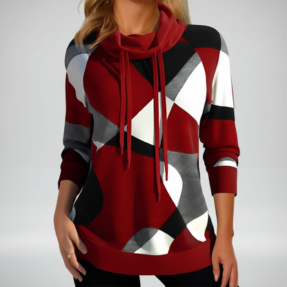 Hochkragenpullover Damen Warm Oversized