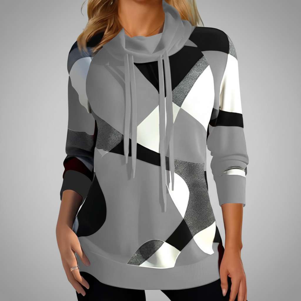 Hochkragenpullover Damen Warm Oversized