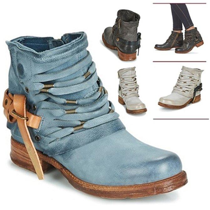 Hochwertige Damen-Lederstiefeletten Ulva mit Absatz
