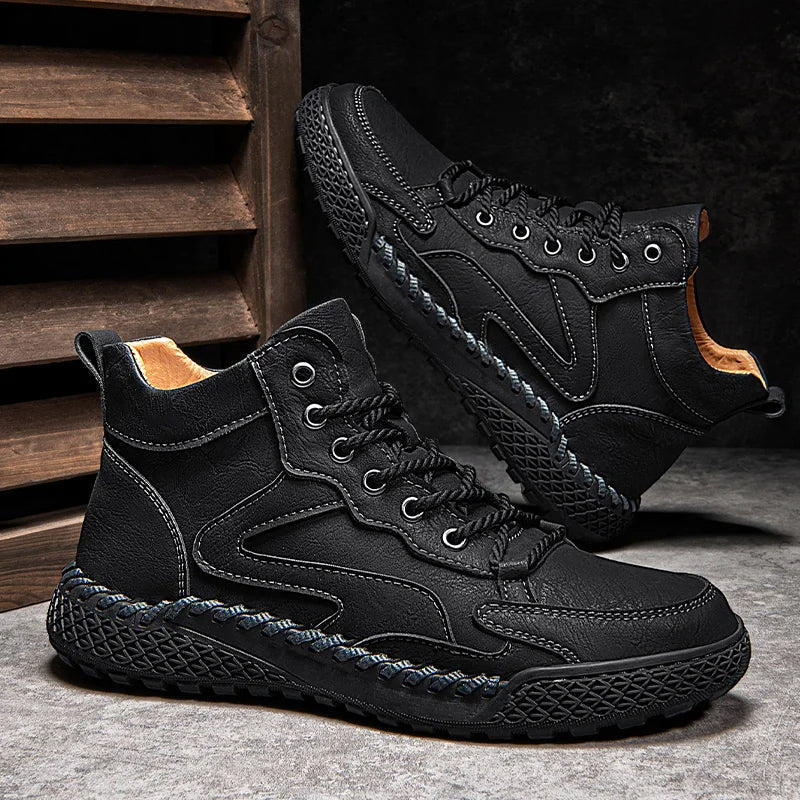 Hochwertige Leder Herren Wanderstiefel
