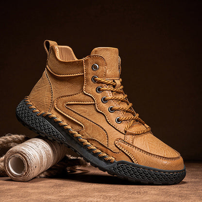 Hochwertige Leder Herren Wanderstiefel