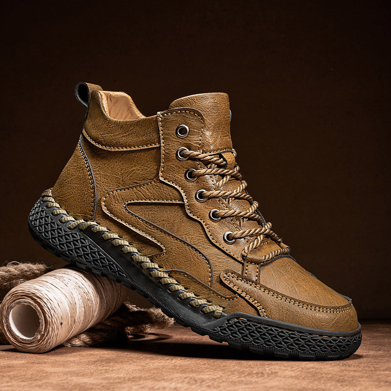 Hochwertige Leder Herren Wanderstiefel