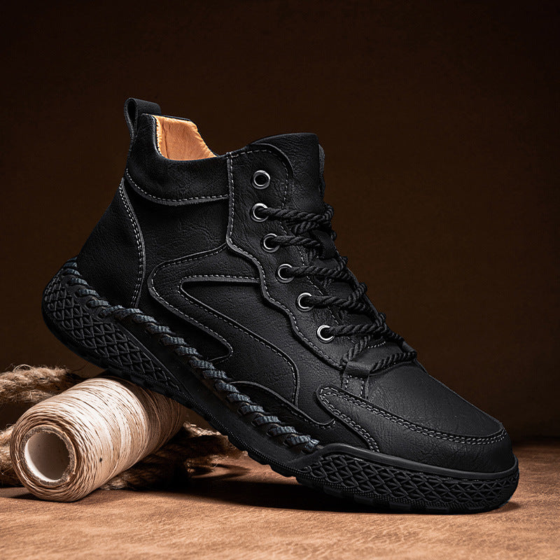 Hochwertige Leder Herren Wanderstiefel