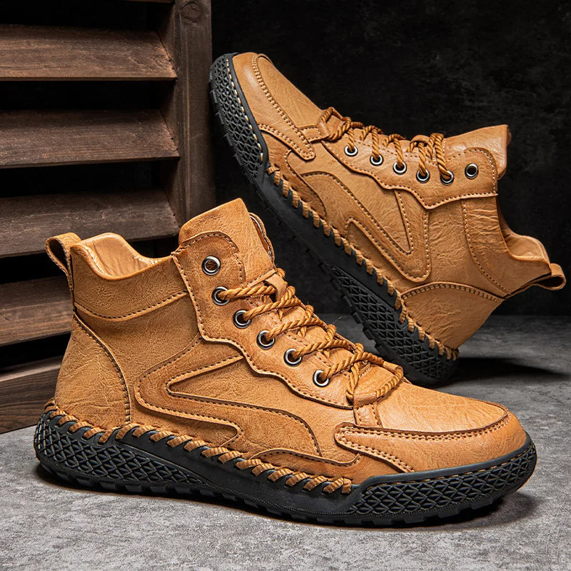 Hochwertige Leder Herren Wanderstiefel