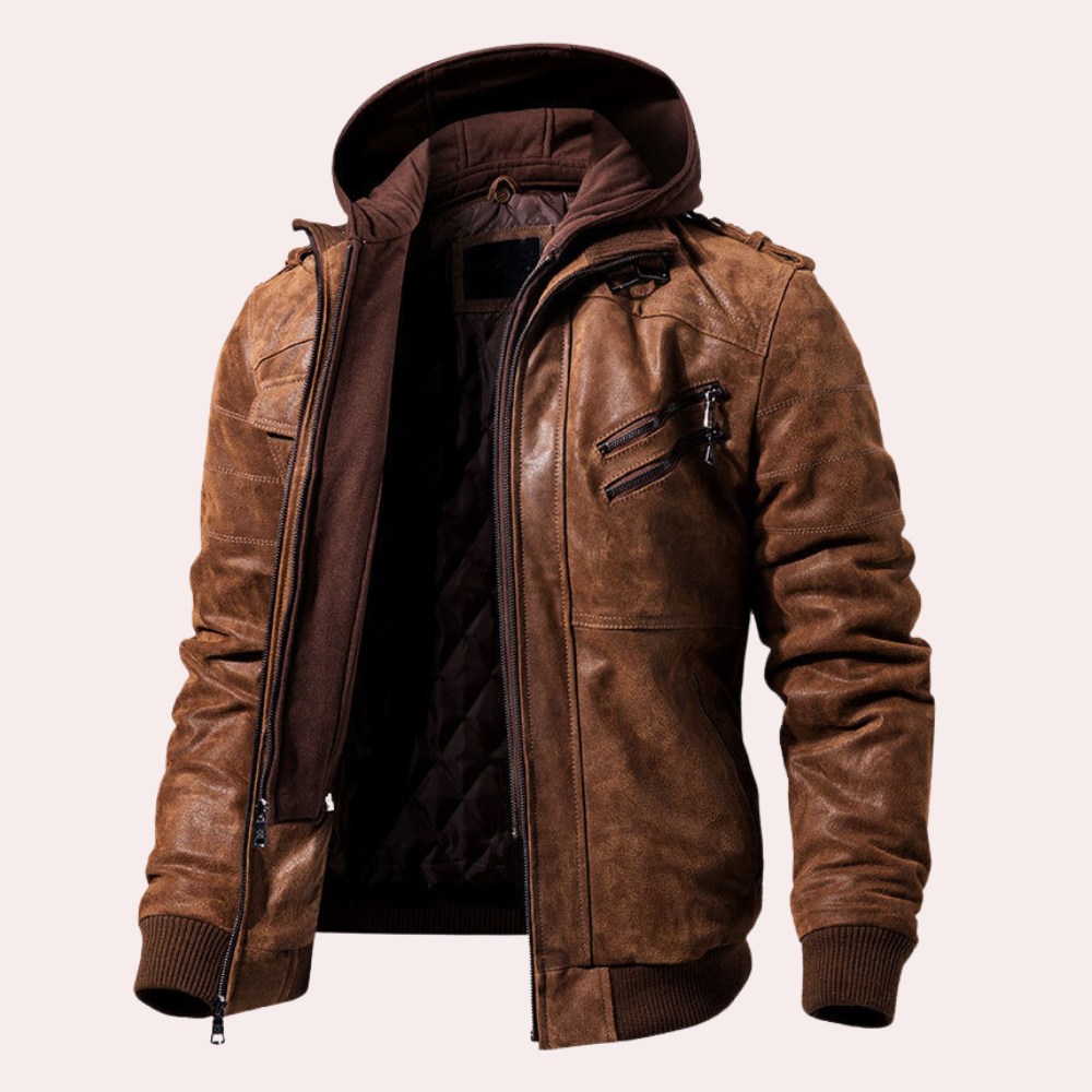 Hochwertige Lederjacke für den Winter - Modell Arnulf