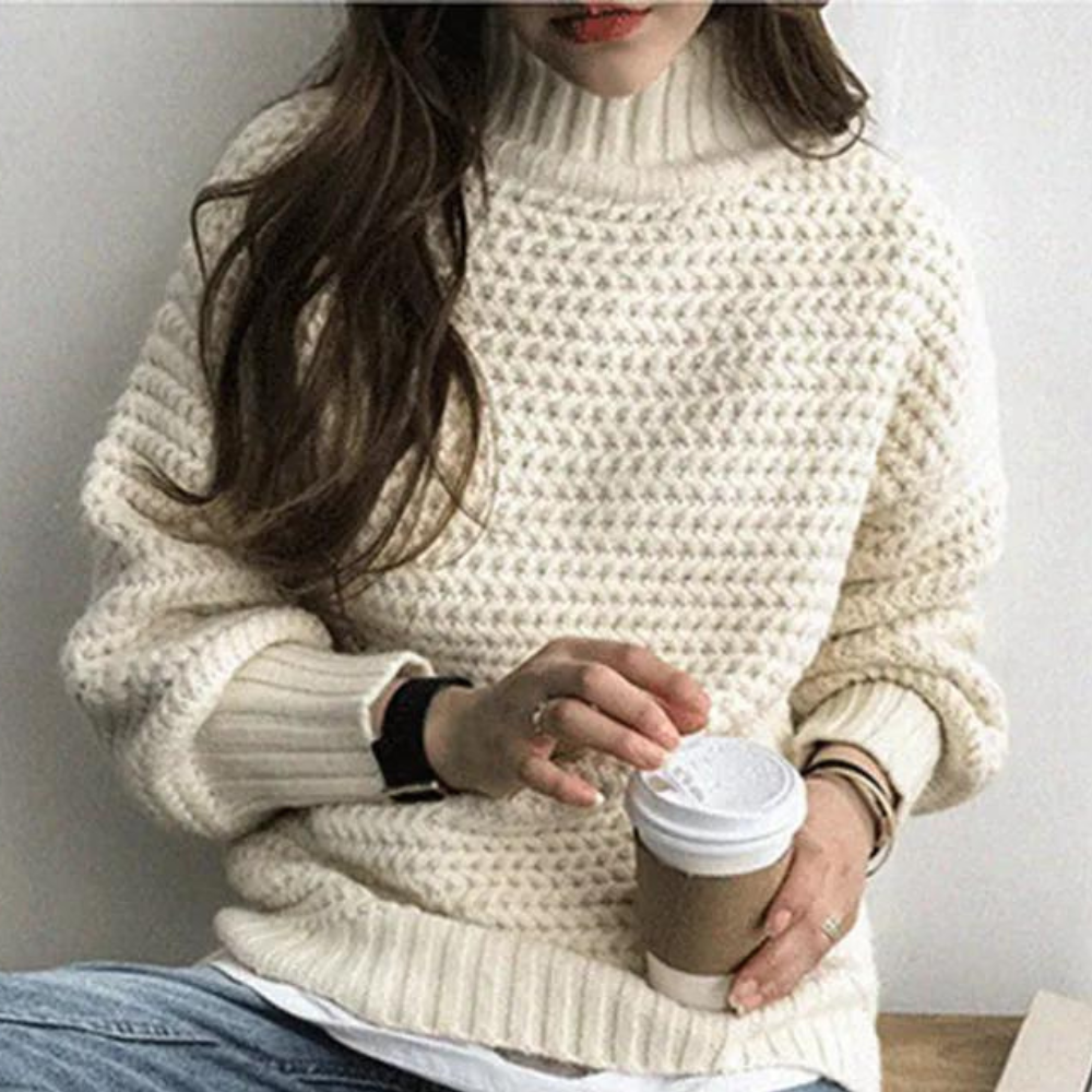 Hochwertiger Damenpullover Melina im eleganten Strickdesign