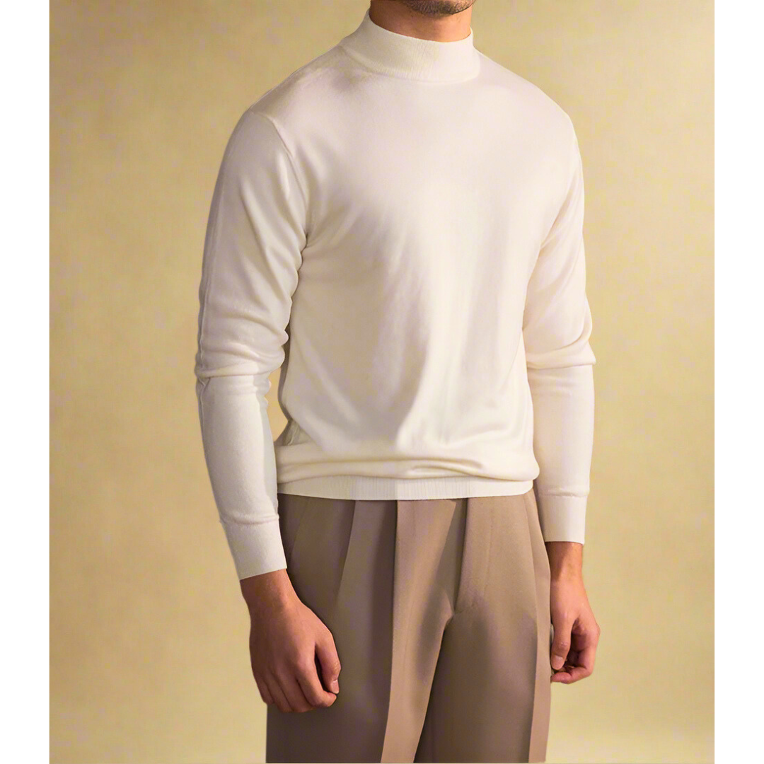 Hochwertiger Herren Rollkragen-Pullover aus Wolle - Klassisch & Elegant