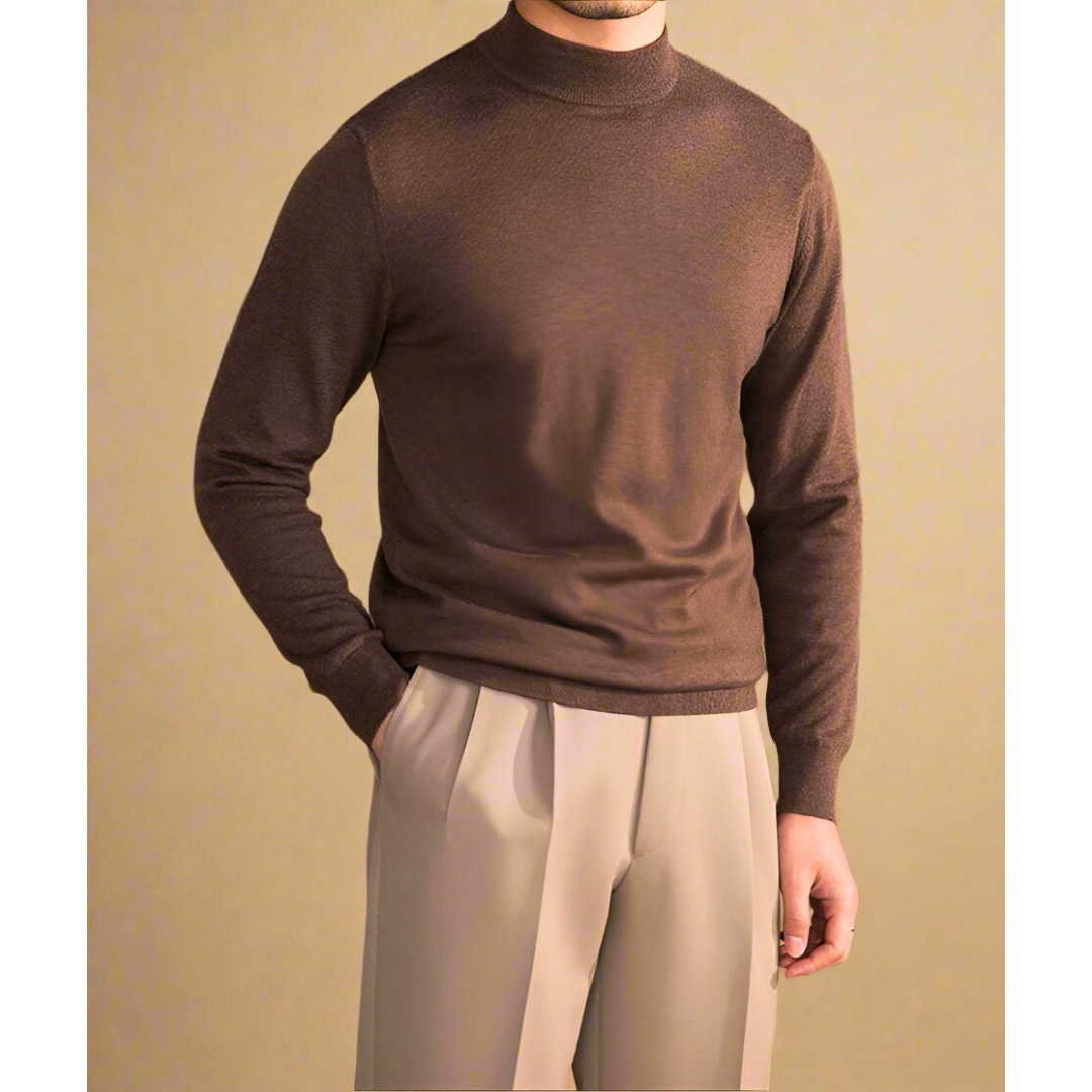 Hochwertiger Herren Rollkragen-Pullover aus Wolle - Klassisch & Elegant