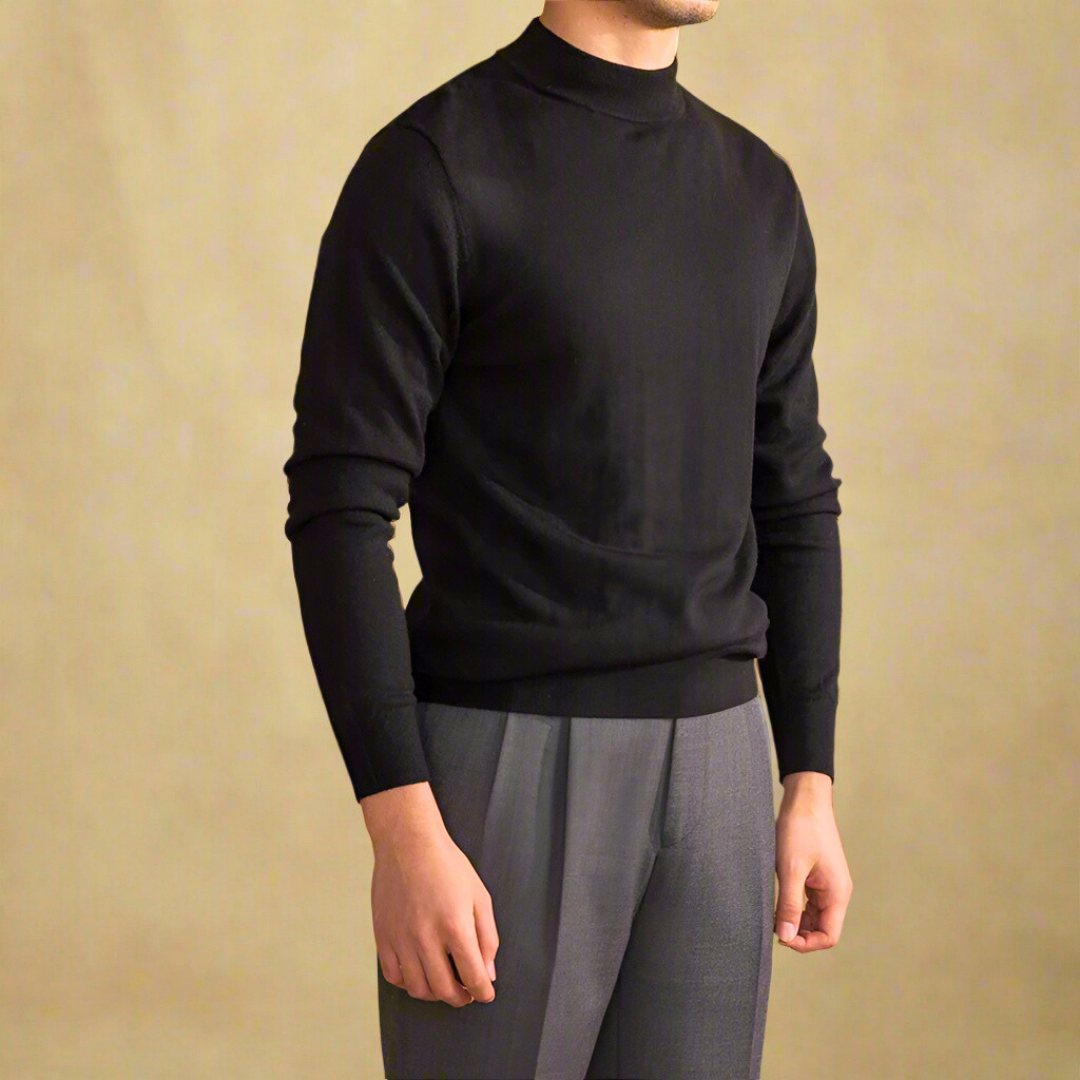 Hochwertiger Herren Rollkragen-Pullover aus Wolle - Klassisch & Elegant