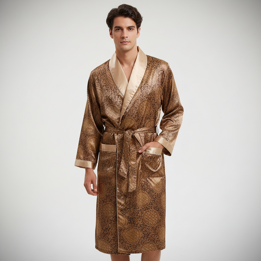 Satin Bademantel Luxus Weich Marius - Elarova