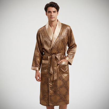 Satin Bademantel Luxus Weich Marius - Elarova