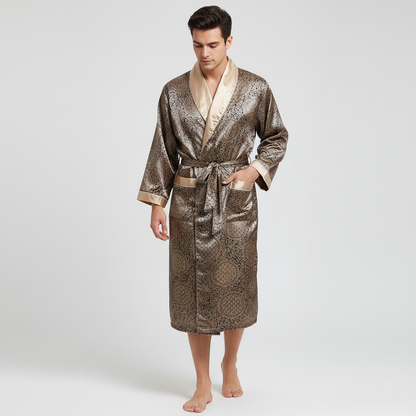 Satin Bademantel Luxus Weich Marius