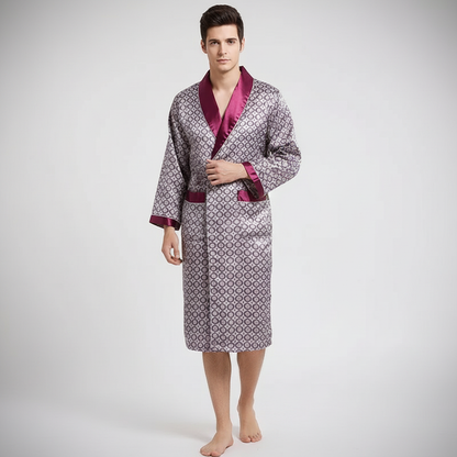 Satin Bademantel Luxus Weich Marius