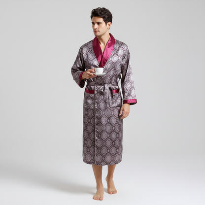 Satin Bademantel Luxus Weich Marius