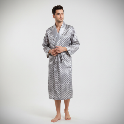 Satin Bademantel Luxus Weich Marius