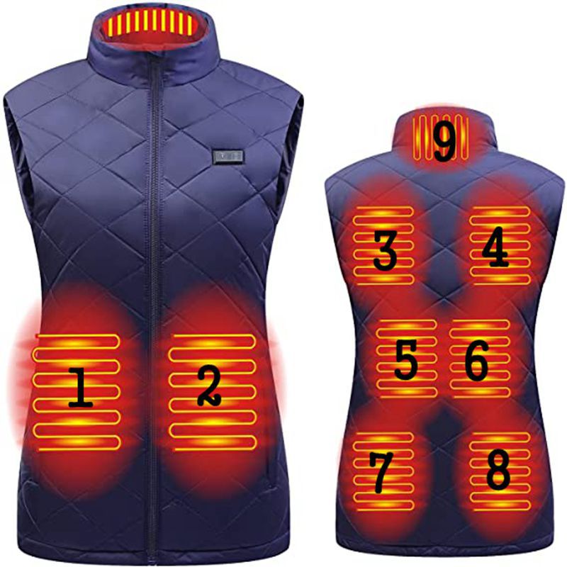 Intelligente beheizbare Damenweste – Leichte Softshell-Weste mit Heizfunktion und 3 Wärmestufen – Winddicht, atmungsaktiv und angenehm tragbar – Für Herbst und Winter
