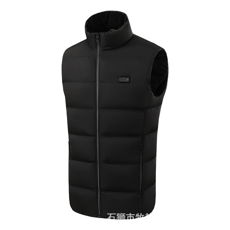 Intelligente beheizbare Weste unisex – Leichte Heizweste für Damen und Herren – 3 Temperaturstufen – USB-Anschluss – Winddicht, atmungsaktiv und waschmaschinengeeignet