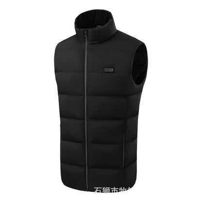 Intelligente beheizbare Weste unisex – Leichte Heizweste für Damen und Herren – 3 Temperaturstufen – USB-Anschluss – Winddicht, atmungsaktiv und waschmaschinengeeignet