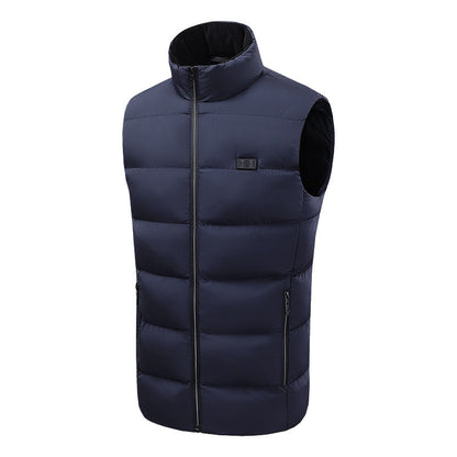 Intelligente beheizbare Weste unisex – Leichte Heizweste für Damen und Herren – 3 Temperaturstufen – USB-Anschluss – Winddicht, atmungsaktiv und waschmaschinengeeignet