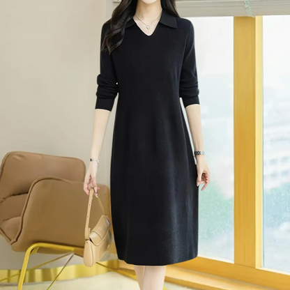 Strick Kleid Midi Lang Damen