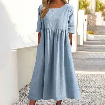 Ivanna™ – Damen Kleid Aus Leichter Baumwolle