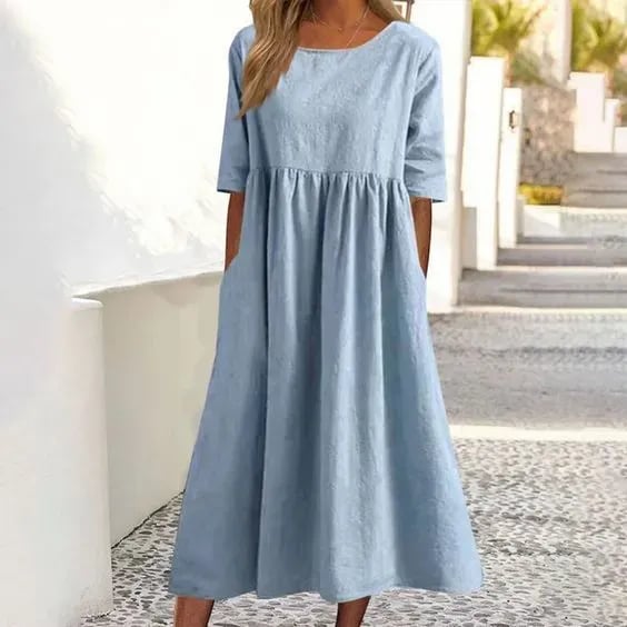Ivanna™ – Damen Kleid Aus Leichter Baumwolle