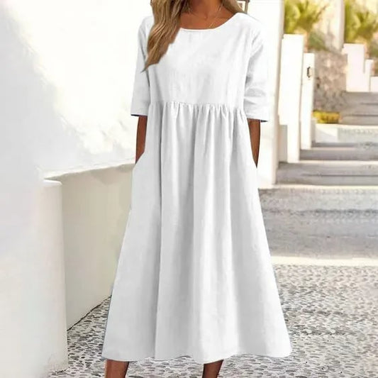 Ivanna™ – Damen Kleid Aus Leichter Baumwolle Für Sommerliche Eleganz-1
