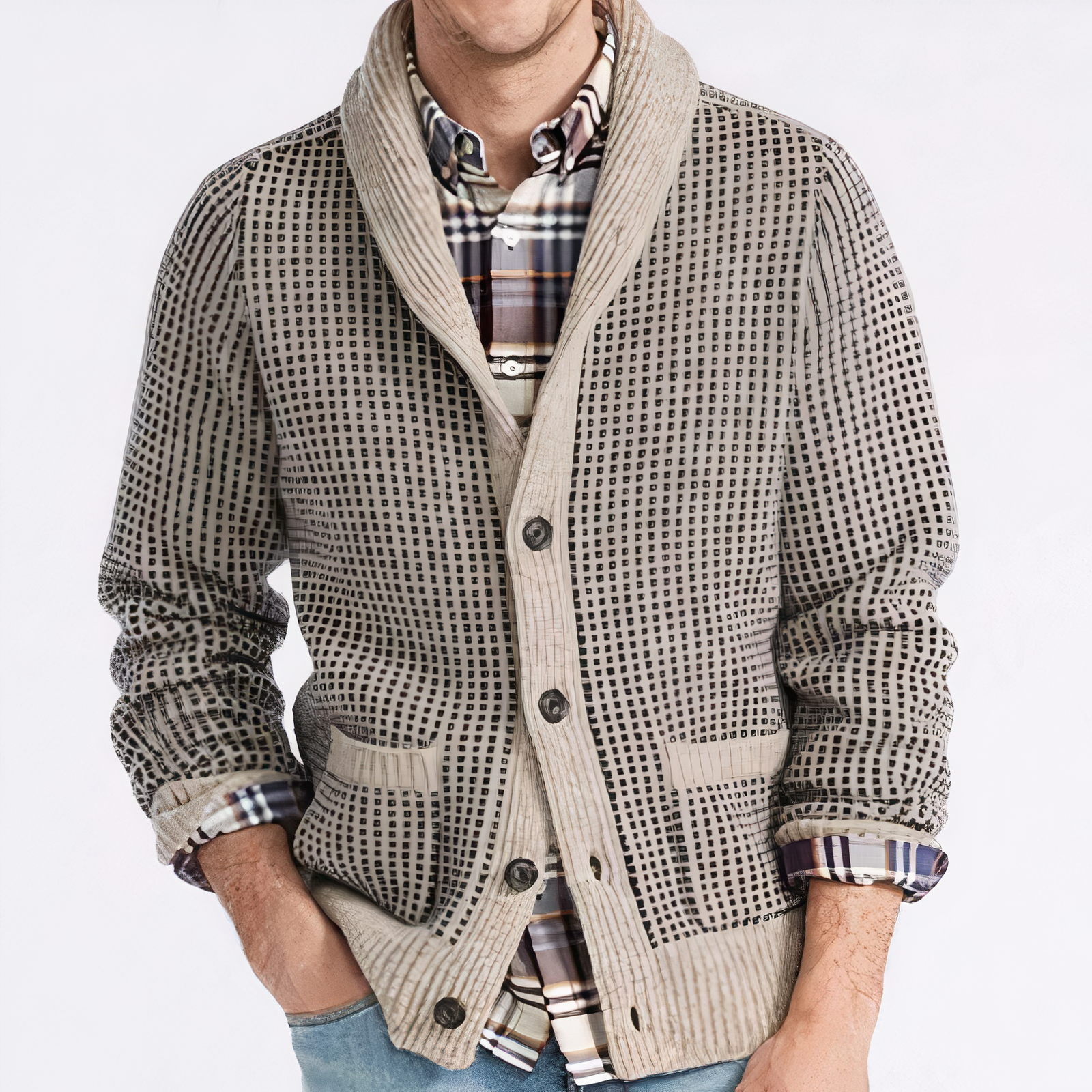 Jacquard Knit Jacket - Marc