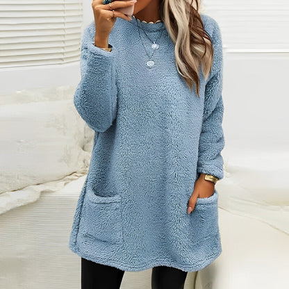 Jessamyn: Weicher Fleece-Pullover mit Taschen