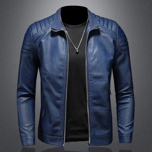 Jib Herren Lederbomberjacke Casual