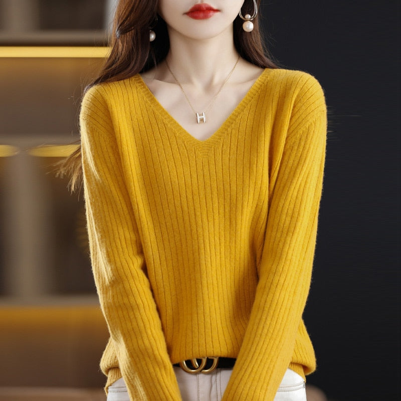 Jolyne Strickpullover mit V-Ausschnitt