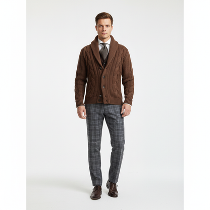 Herren-Weste Kabelstrick-Optik Ethan