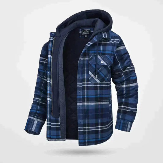Elarova |  Kapuzen-Button-Down-Jacke für Herren