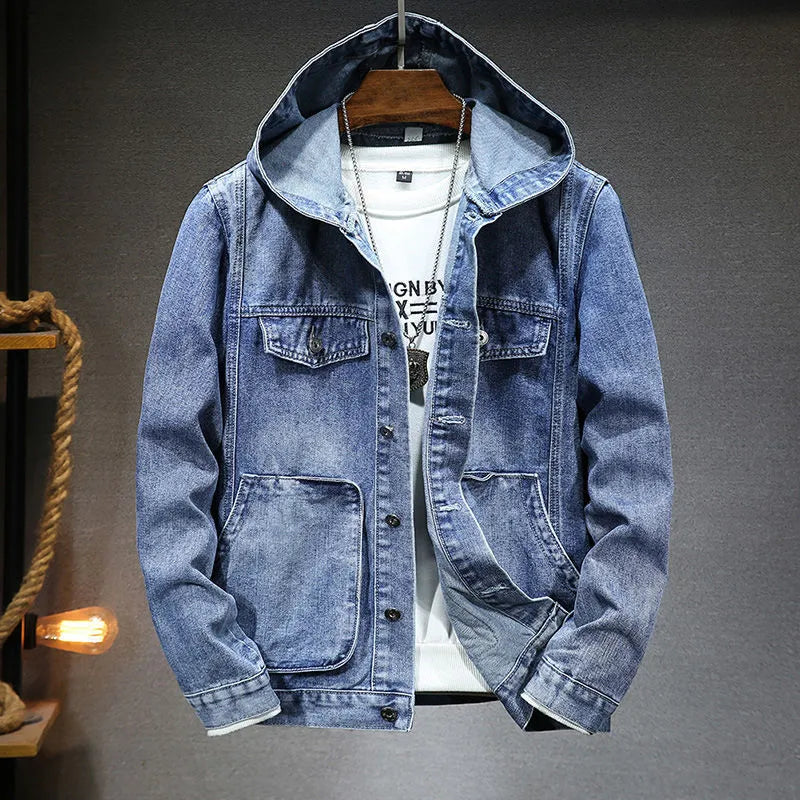 Kapuzen-Jeansjacke im klassischen Stil - Rainer