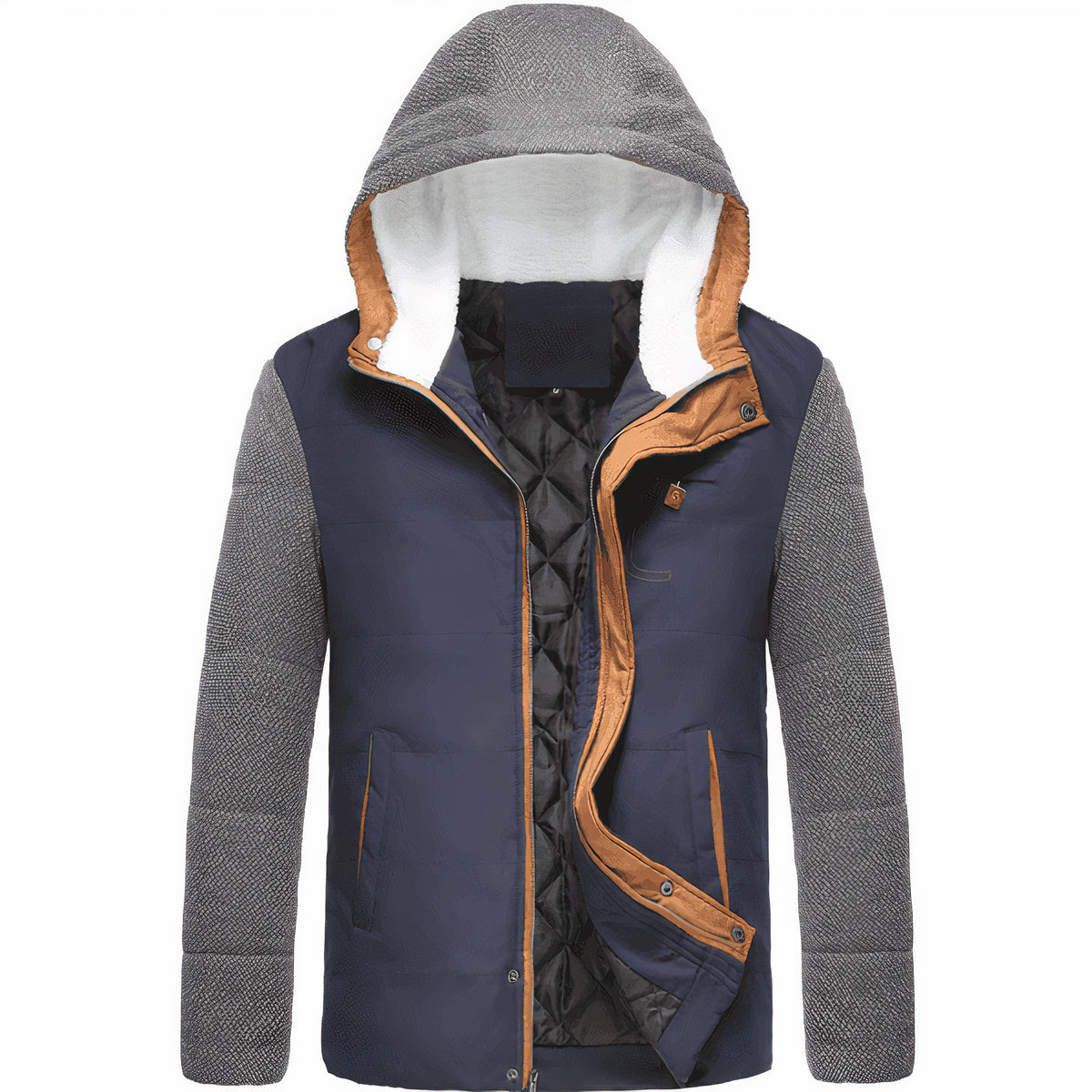 Kapuzenjacke mit zweifarbigem Sherpa-Futter von Howe