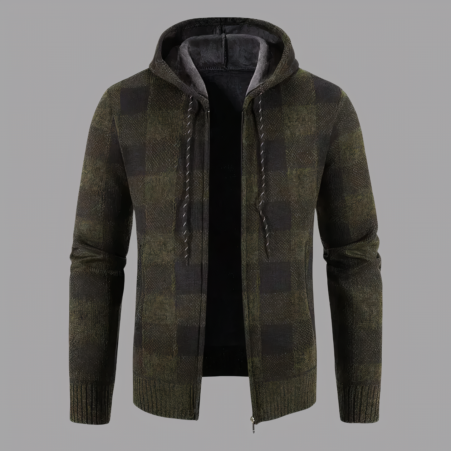 Kapuzenpullover Derwyn im karierten Design