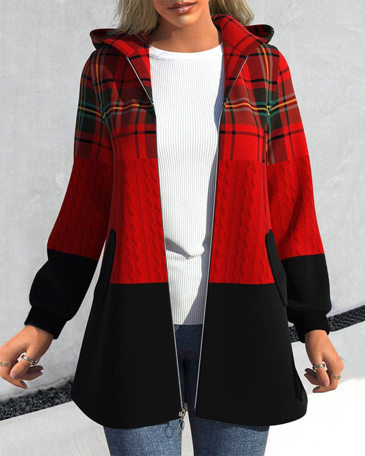 Elarova |  Karierte Jacke für Damen
