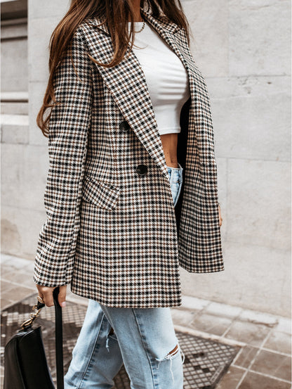 Elarova |  Karierter Blazer für Damen