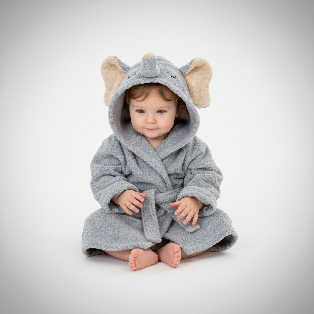 Kinder Bademantel Weich Plüsch Warm