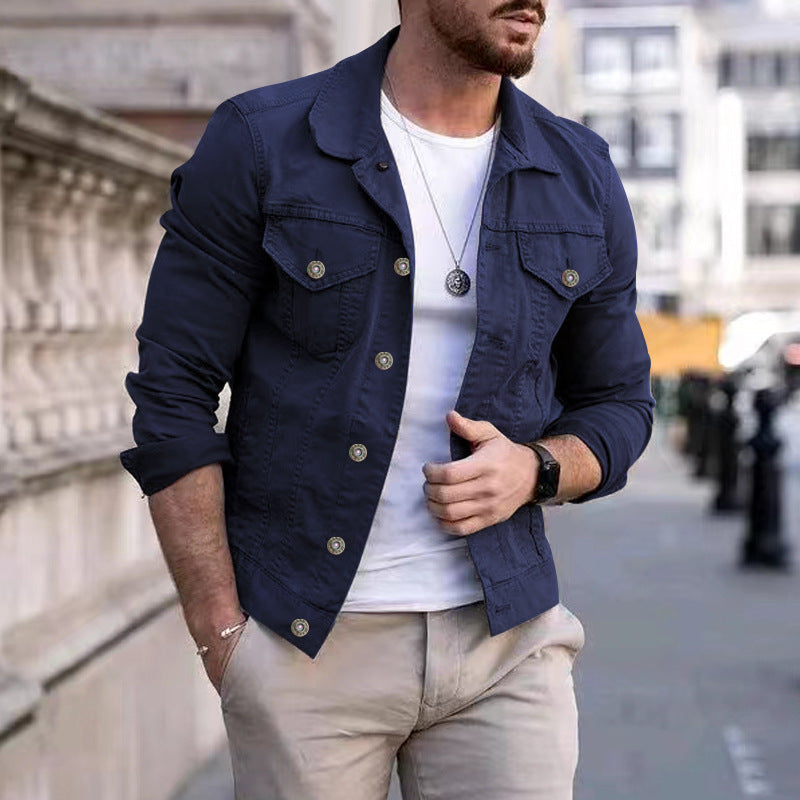 Klassische Herren-Denimjacke im zeitlosen Design - Timur