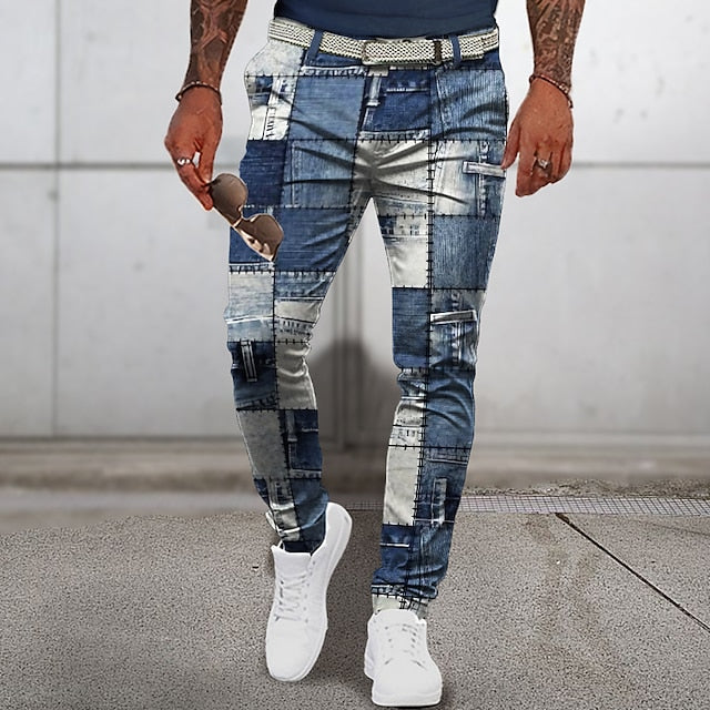 Klassische Herren-Sommerhose im Patchwork-Stil - Tristano
