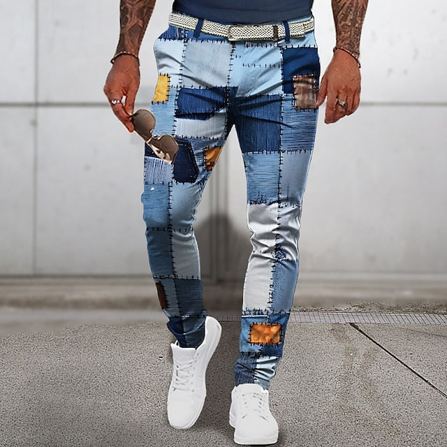 Klassische Herren-Sommerhose im Patchwork-Stil - Tristano