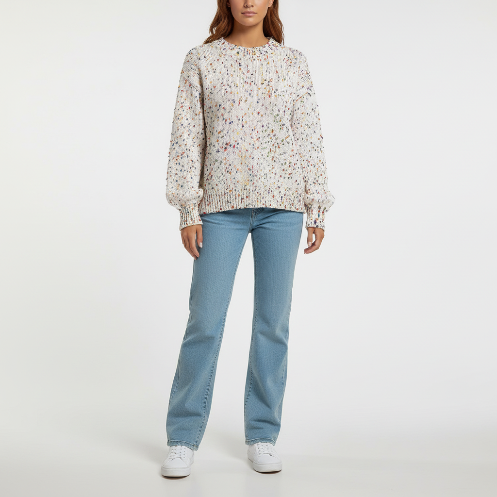 Weicher Rundhals Pullover Damen Klassisch
