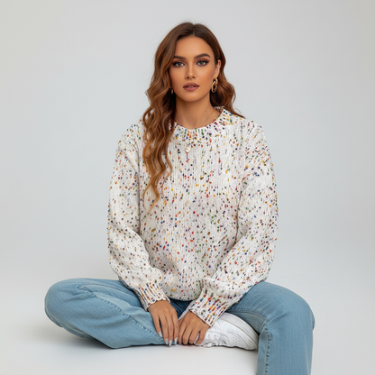 Weicher Rundhals Pullover Damen Klassisch